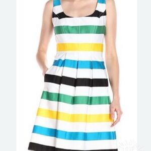 Nine West Colorful Striped Midi Dress